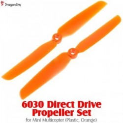 Helices 2 branches plastique 6030 orange