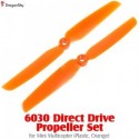 Helices 2 branches plastique 6030 orange